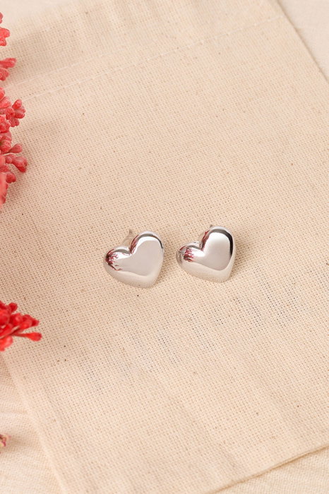 Heliophilia Silver Pendientes de Plata con Cuerpo de Metal Plateado Heliophilia Silver Pendientes de Plata con Cuerpo de Metal Plateado